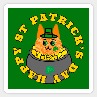 St Patrick’s Lucky Leprechaun Cat Magnet